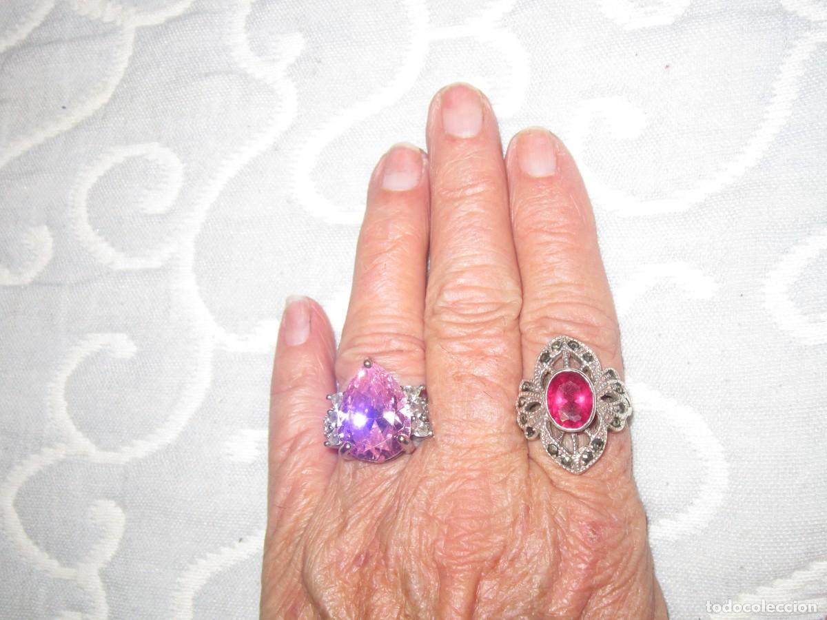 Joyeria: ANTIGUO ANILLO DE PLATA CON UNA ROSA FRANCIA - Foto 9