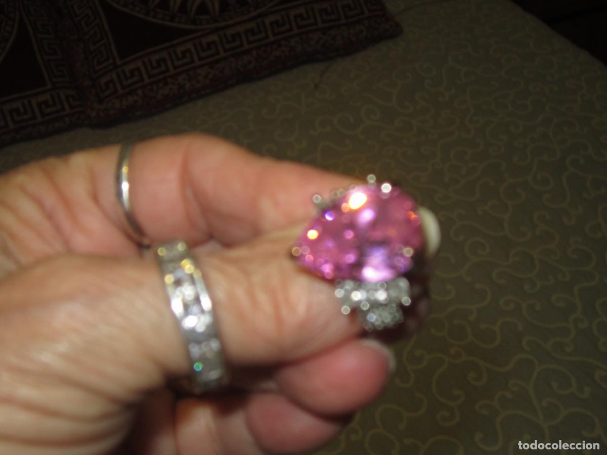 Joyeria: ANTIGUO ANILLO DE PLATA CON UNA ROSA FRANCIA - Foto 12
