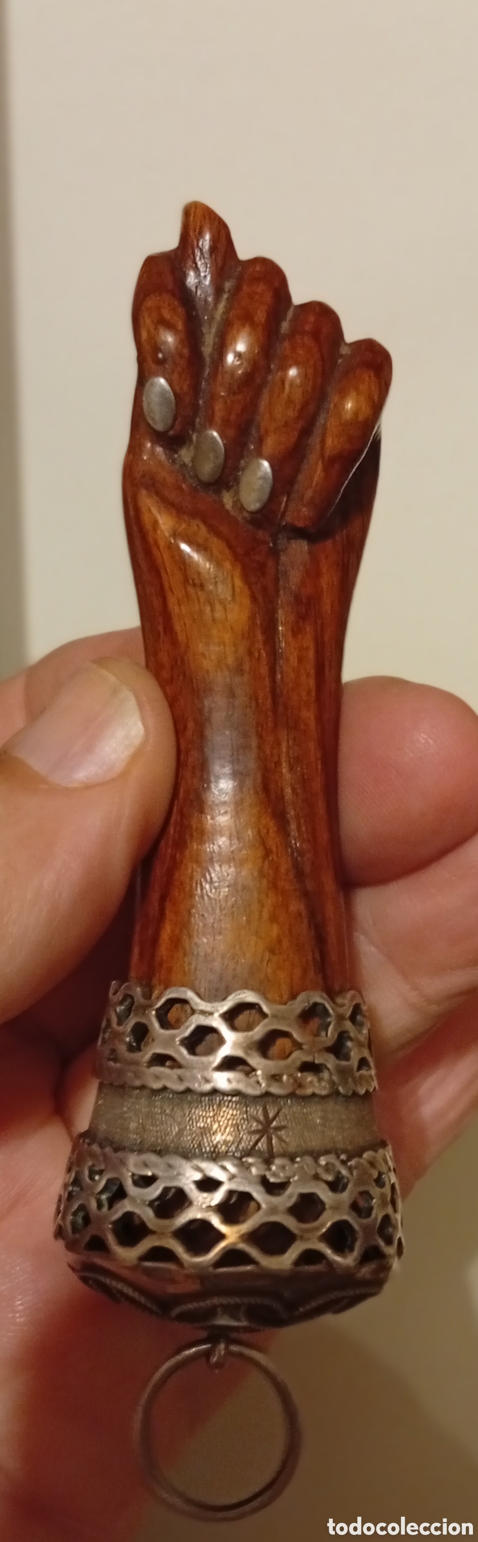 Joyeria: Preciosa Figa higa de la suerte madera y plats - Foto 1