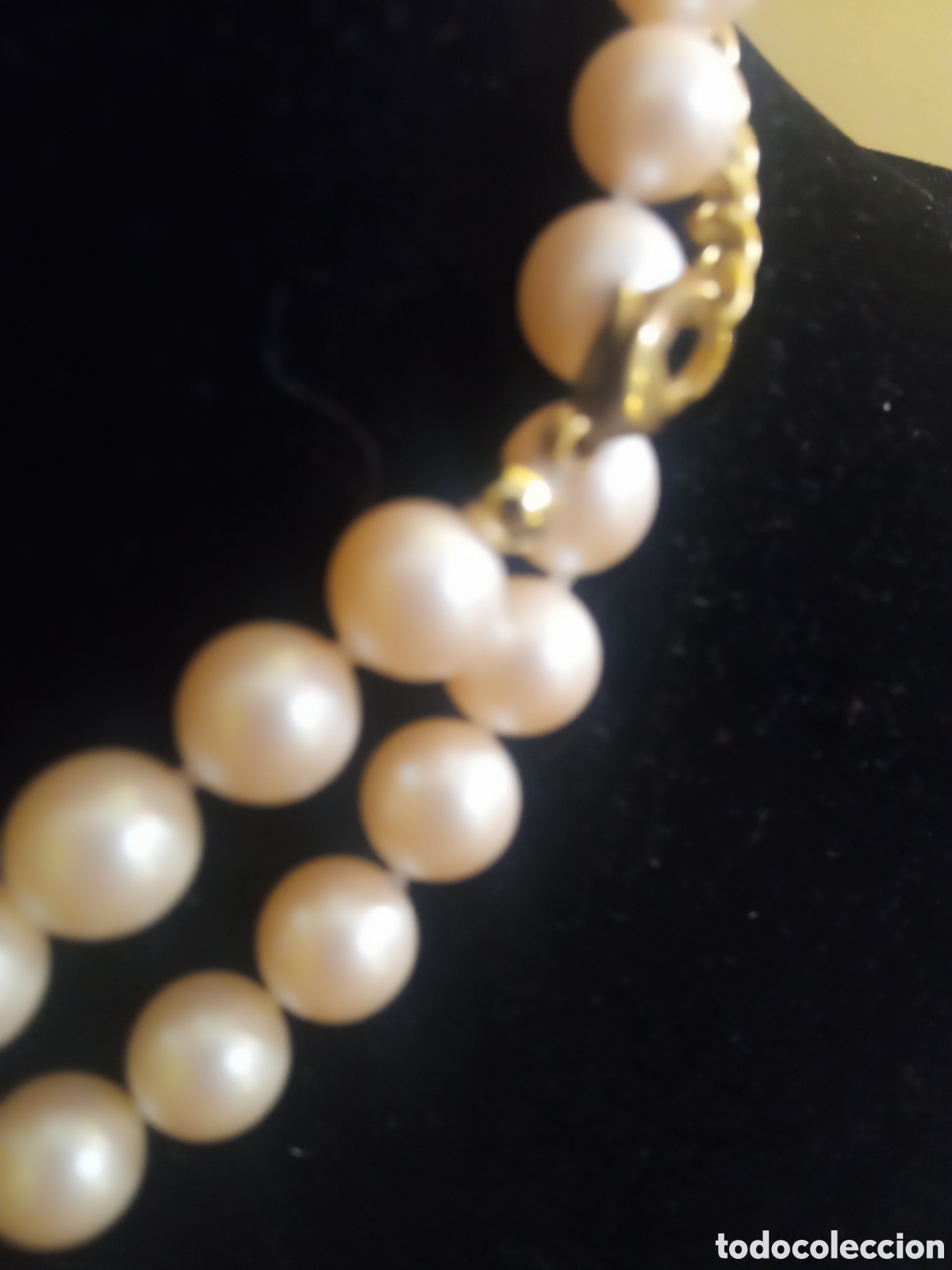 Joyeria: Collar, perlas de Ninfa del Mar, cadena dorada - Foto 3
