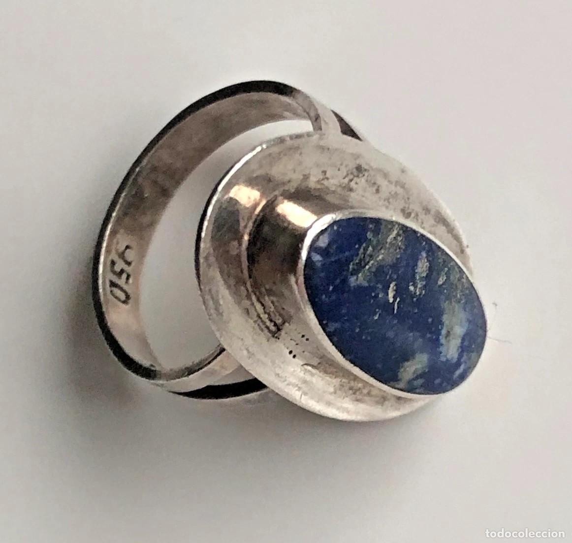 Joyeria: Anillo plata de Ley 950 con Lapisl&aacute;zuli - Foto 1