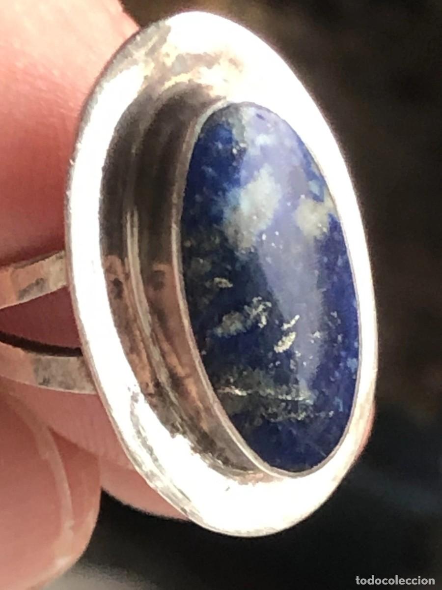 Joyeria: Anillo plata de Ley 950 con Lapisl&aacute;zuli - Foto 2