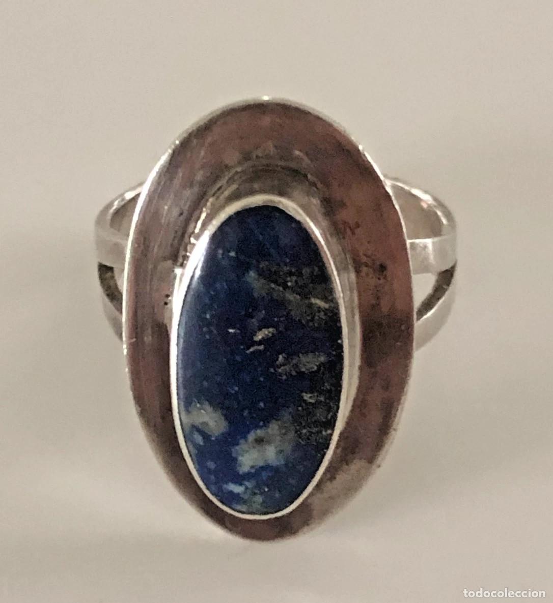 Joyeria: Anillo plata de Ley 950 con Lapisl&aacute;zuli - Foto 3