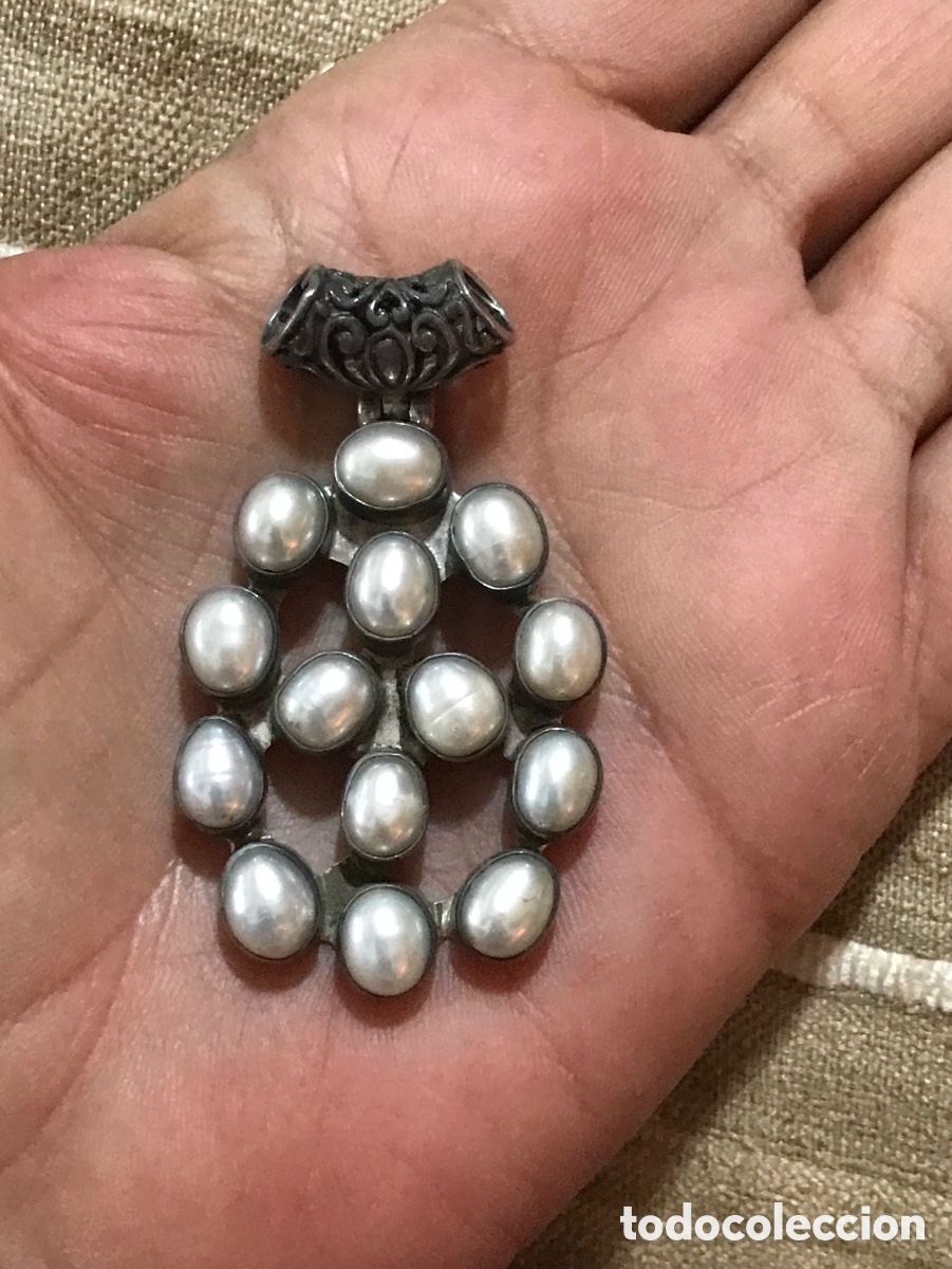 Joyeria: Colgante vintage, plata y Perlas - Foto 2