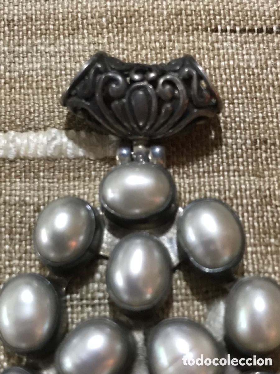 Joyeria: Colgante vintage, plata y Perlas - Foto 4