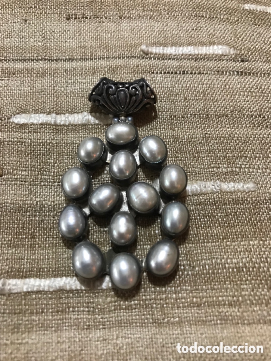 Joyeria: Colgante vintage, plata y Perlas - Foto 7