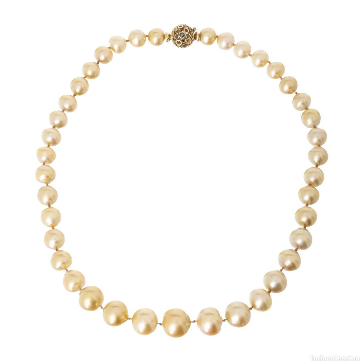 Joyeria: COLLAR DE PERLAS CON CIERRE DE ORO Y DIAMANTES - Foto 1