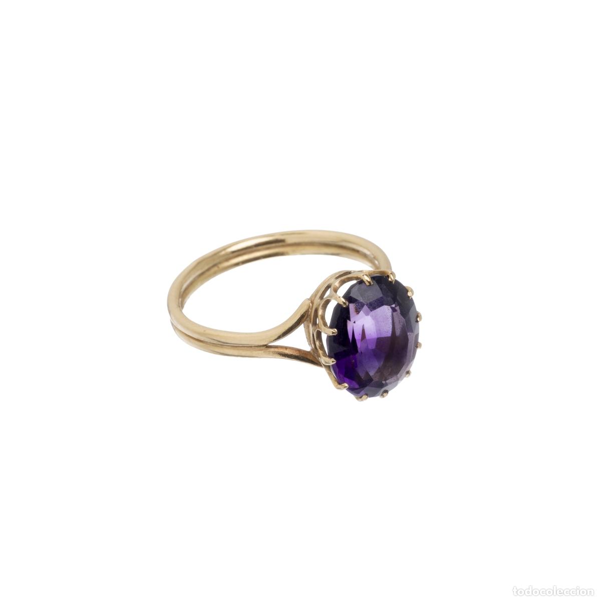 Joyeria: ANILLO DE ORO Y AMATISTA - Foto 1