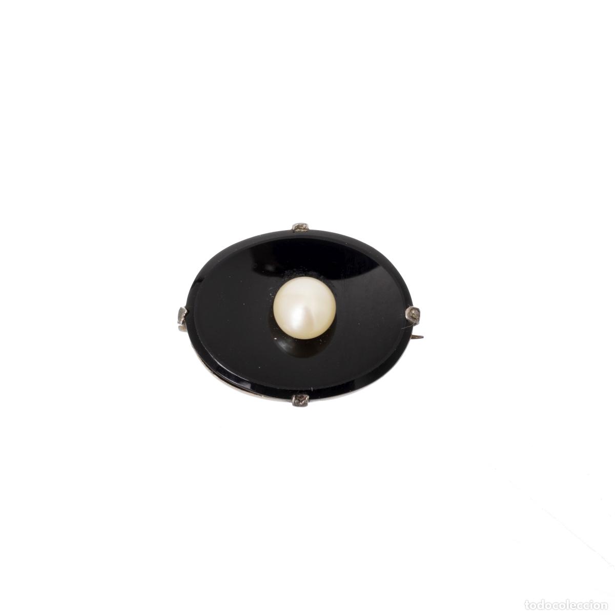 Joyeria: BROCHE ART DECO EN ORO CON &Oacute;NIX - Foto 1