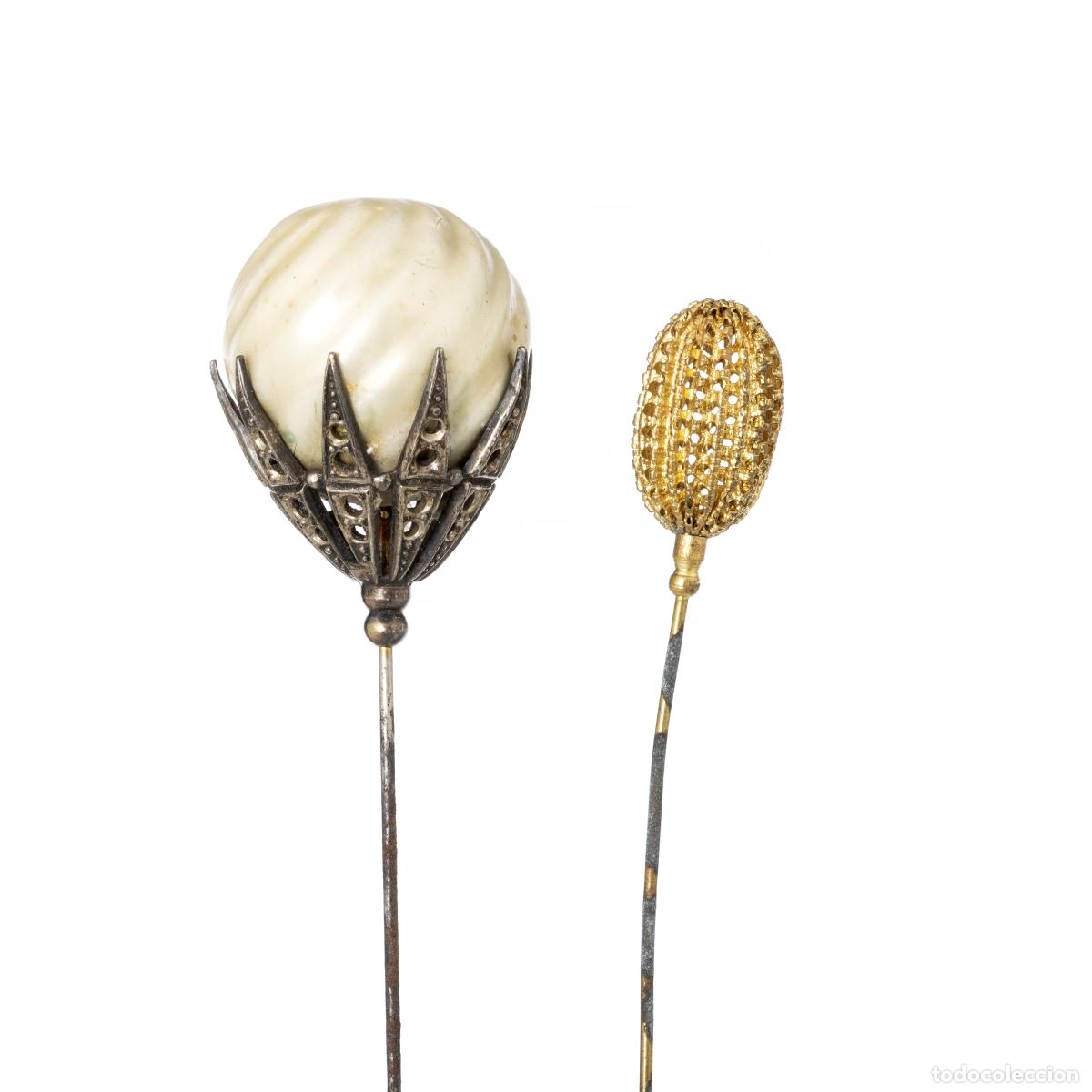 Joyeria: DOS BROCHES SOMBRERO - SIGLO XIX - Foto 1