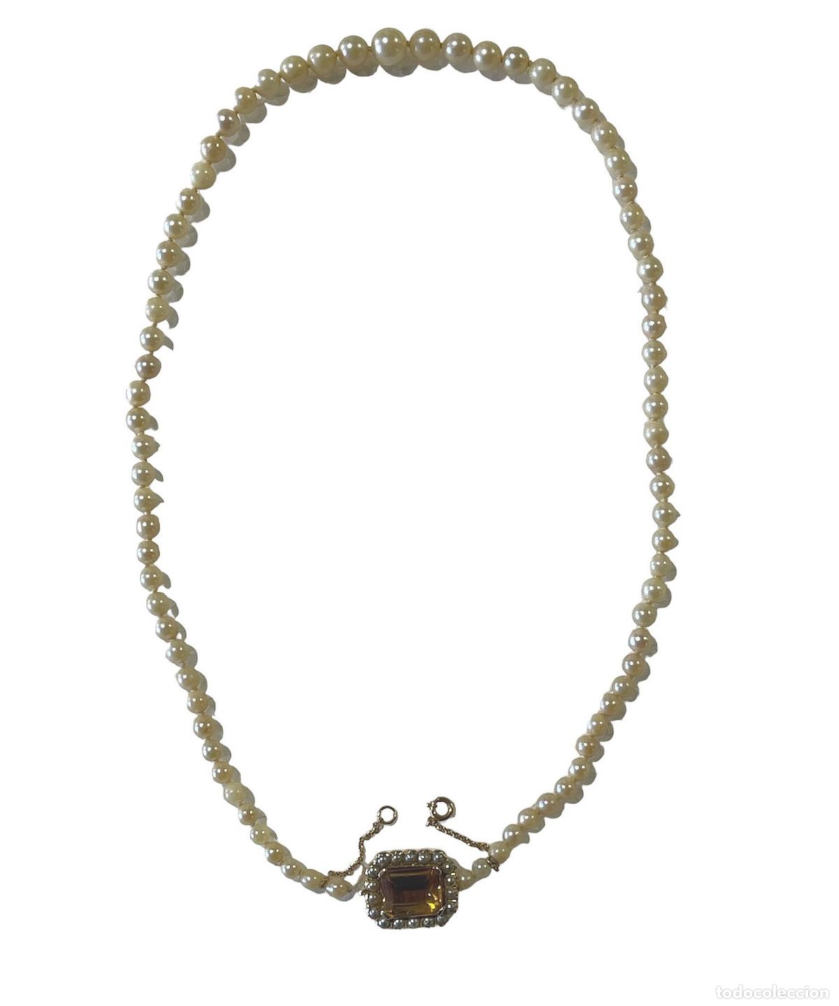 Joyeria: COLLAR DE PERLAS, TOPACIO Y ORO DE 19,2K - Foto 1