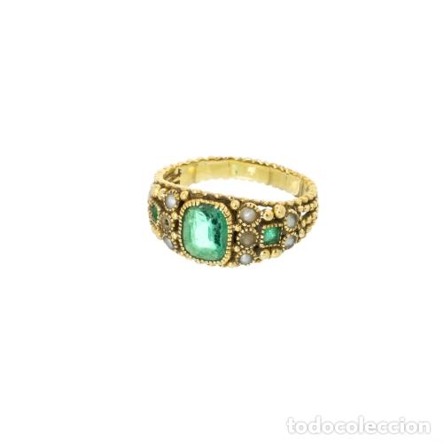 Joyeria: ANILLO ORO 19,2K, ESMERALDAS Y PERLAS - Foto 1