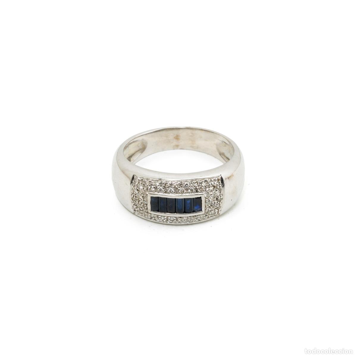 Joyeria: ANILLO ORO, DIAMANTES Y ZAFIRO - Foto 1