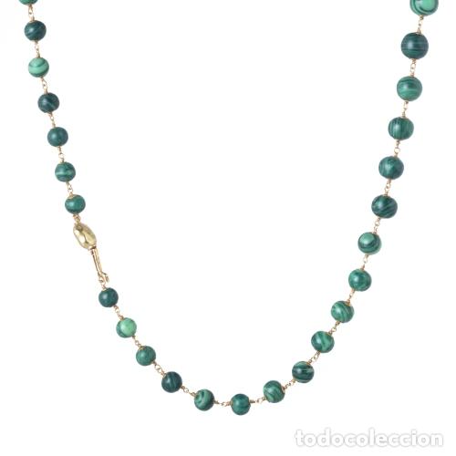 Joyeria: COLLAR DE MALAQUITA Y ORO - Foto 1