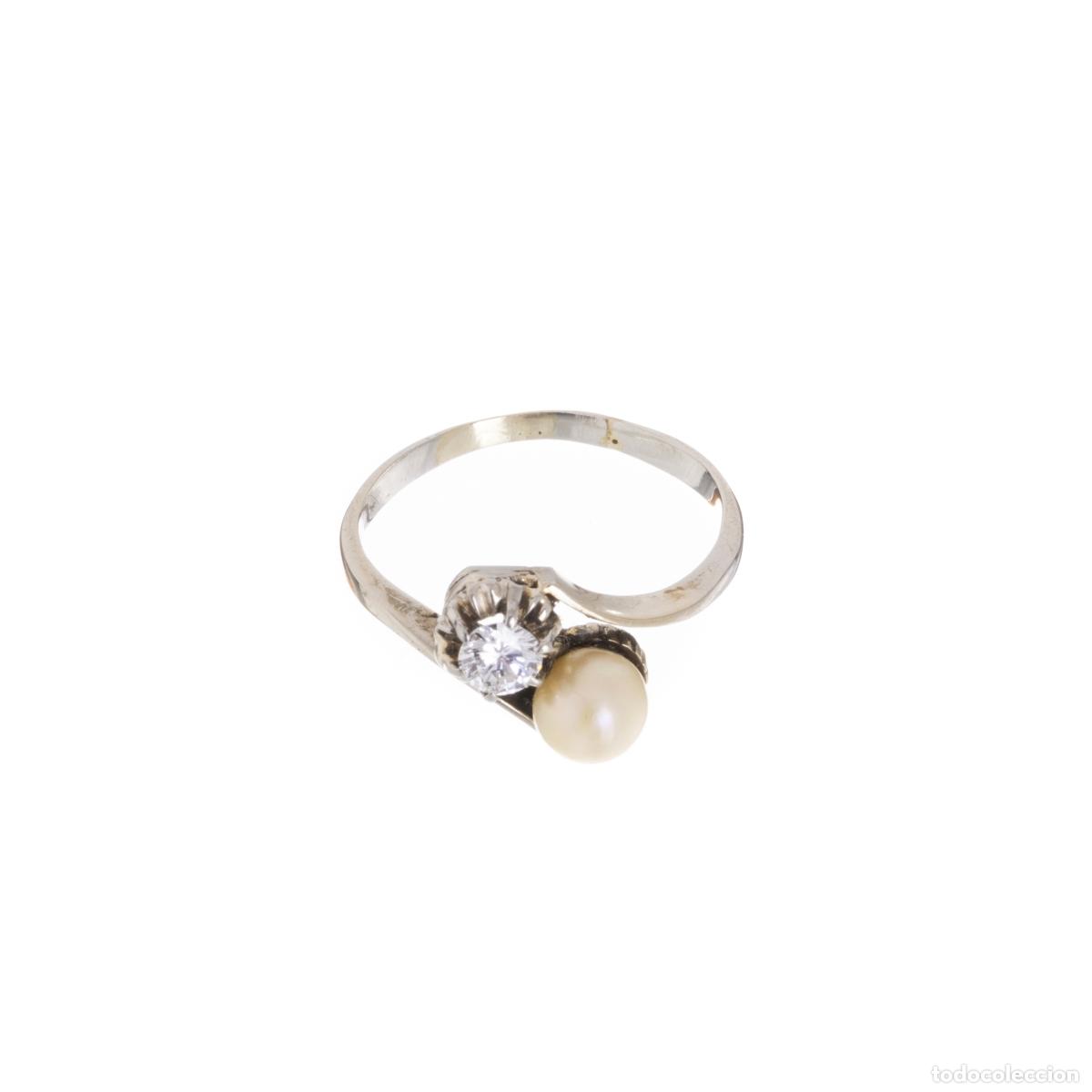 Joyeria: ANILLO DE ORO CON DIAMANTE Y PERLA - Foto 1