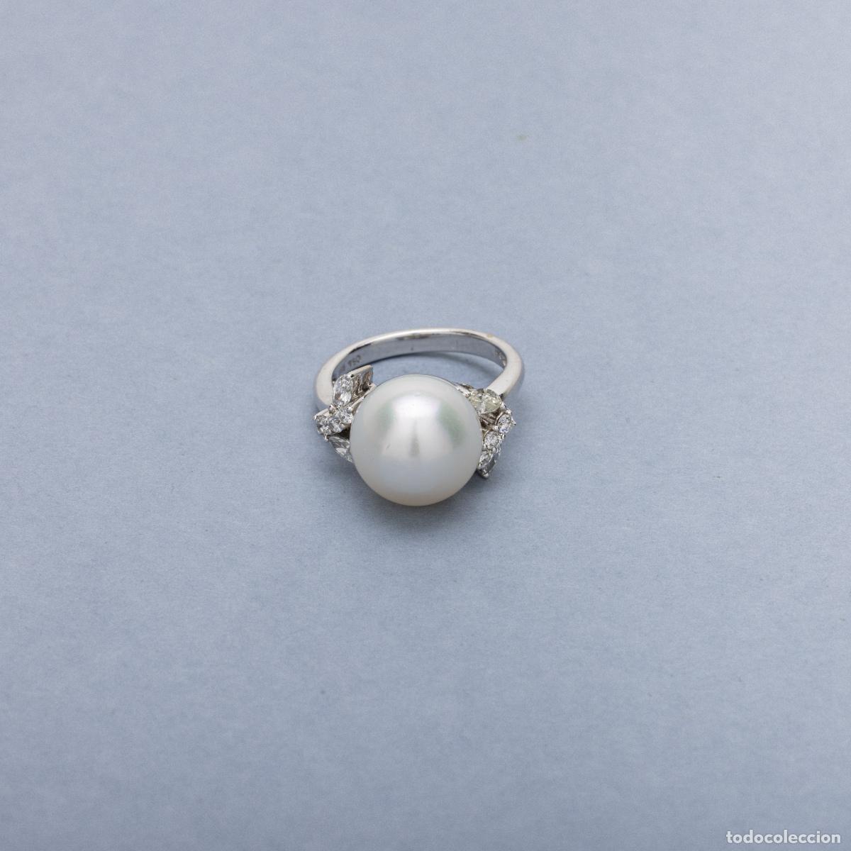 Joyeria: ANILLO DE ORO 18K, PERLAS Y DIAMANTES - Foto 1