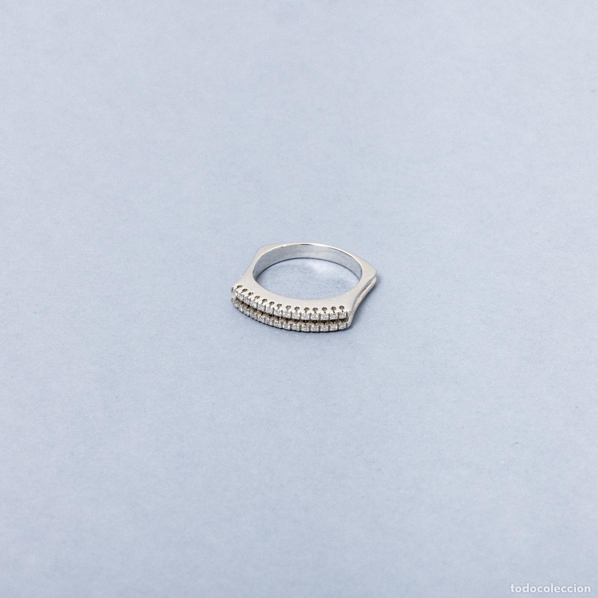 Joyeria: ANILLO DE ORO BLANCO DE 19,2 QUILATES Y DIAMANTES - Foto 1