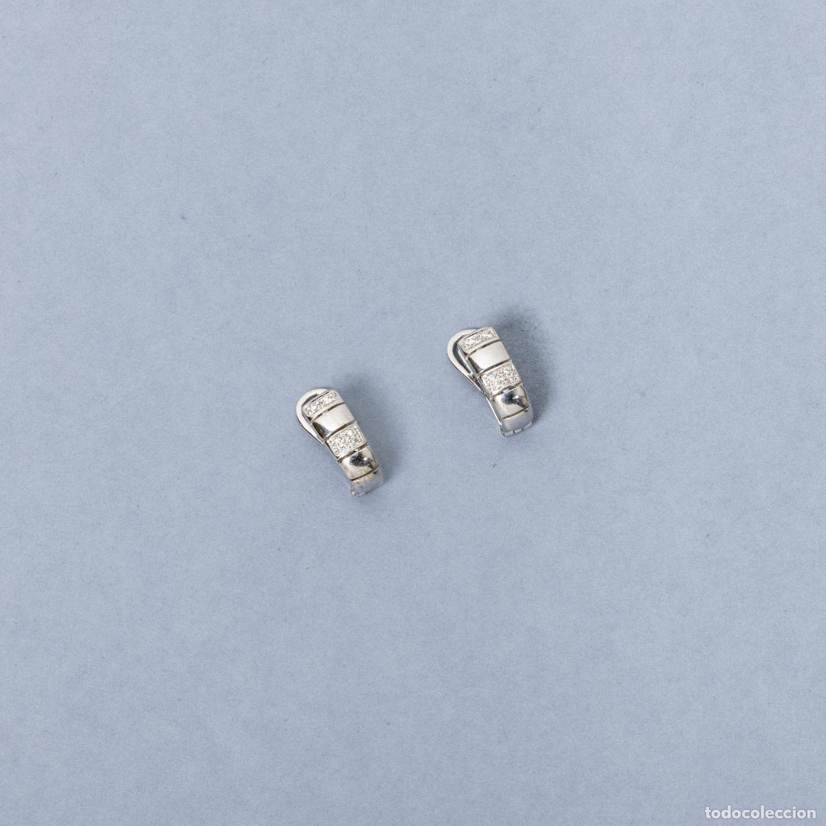 Joyeria: PAR DE PENDIENTES EN ORO DE 19,2K Y DIAMANTES - Foto 1