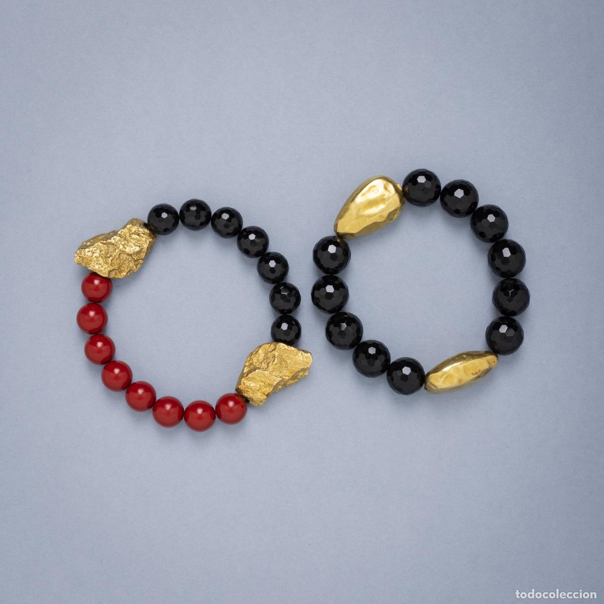 Joyeria: DOS PULSERAS DE PIEDRAS Y ORO - Foto 1