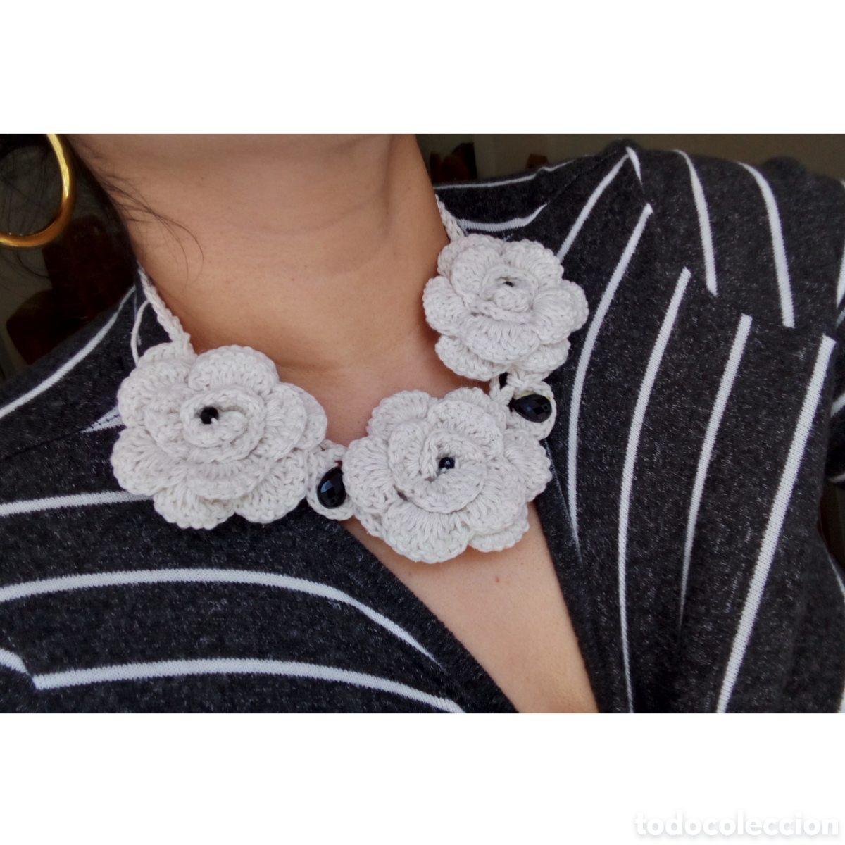 Joyeria: Collar elaborado a mano crochet - Foto 2