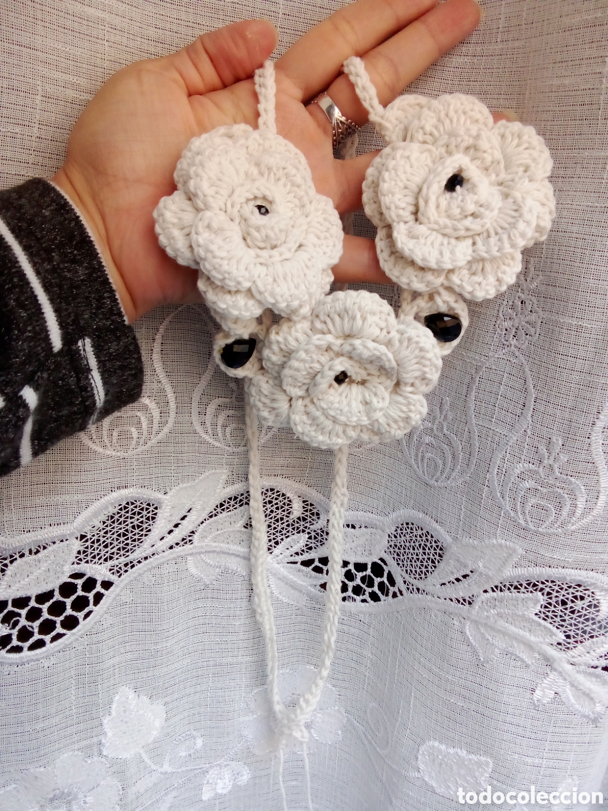 Joyeria: Collar elaborado a mano crochet - Foto 3
