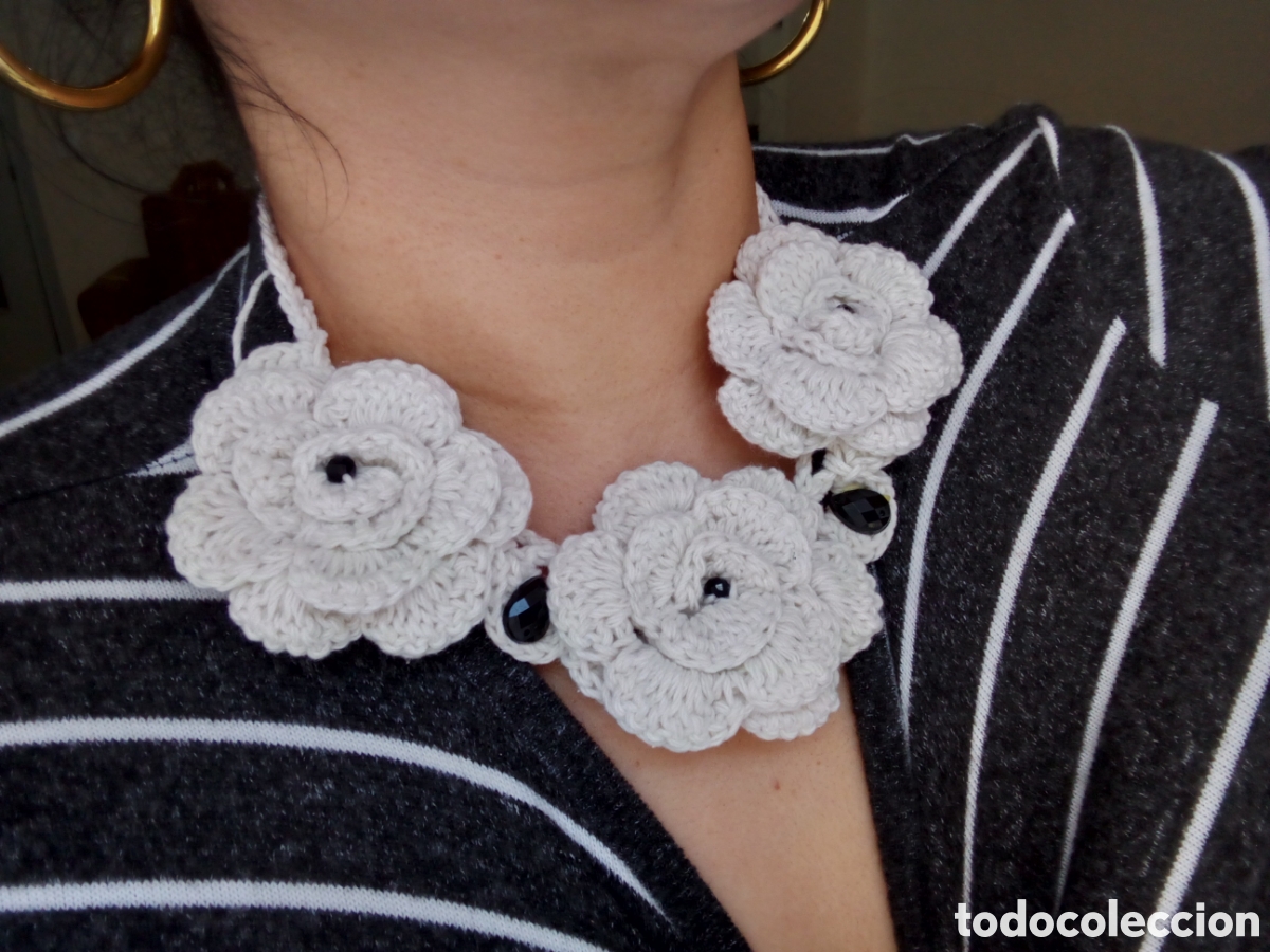 Joyeria: Collar elaborado a mano crochet - Foto 4