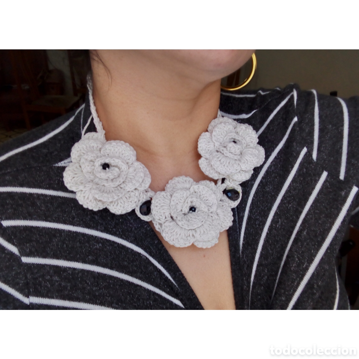 Joyeria: Collar elaborado a mano crochet - Foto 1