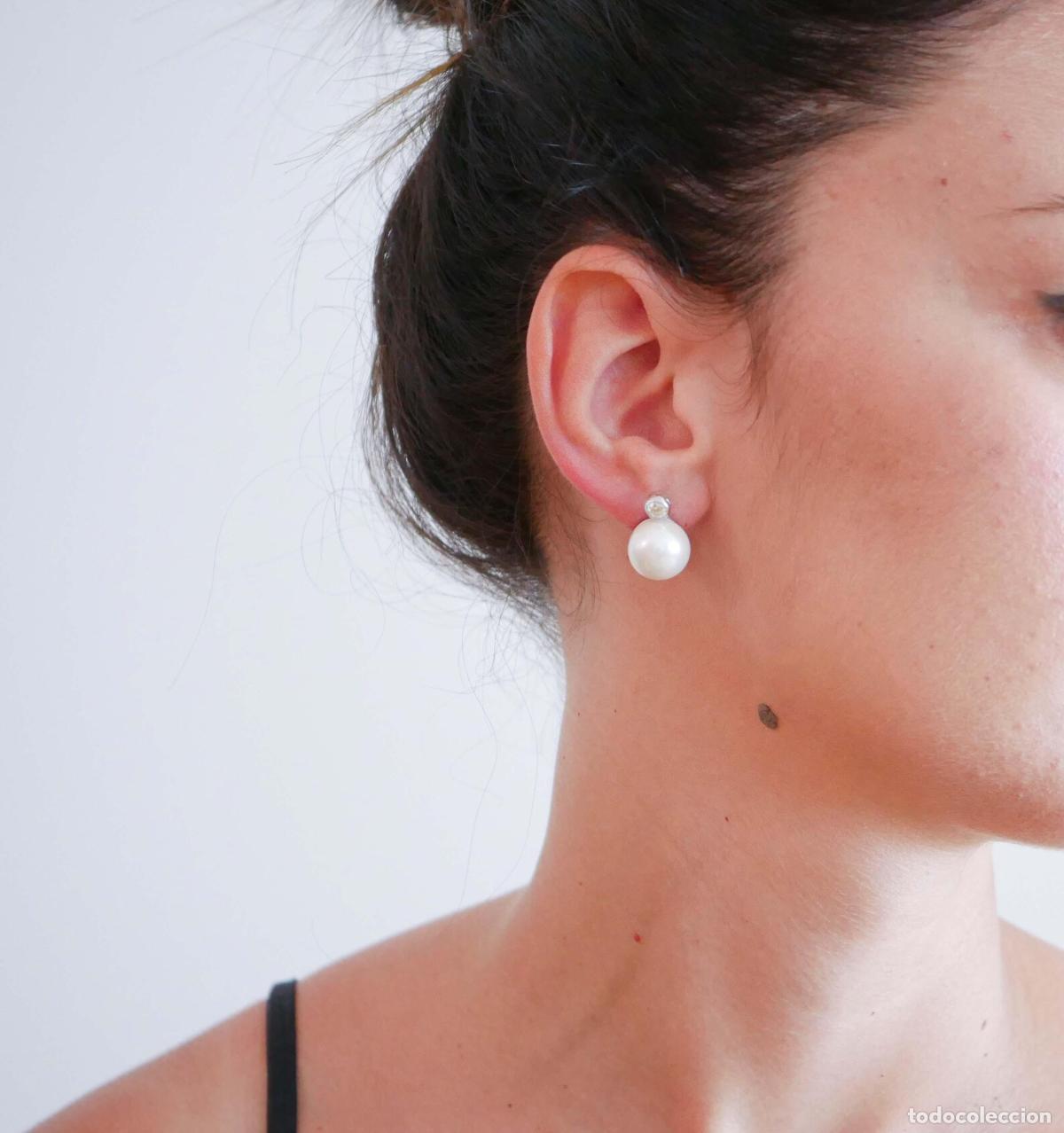 Joyeria: Pendientes de perlas, diamantes y oro blanco - Foto 3