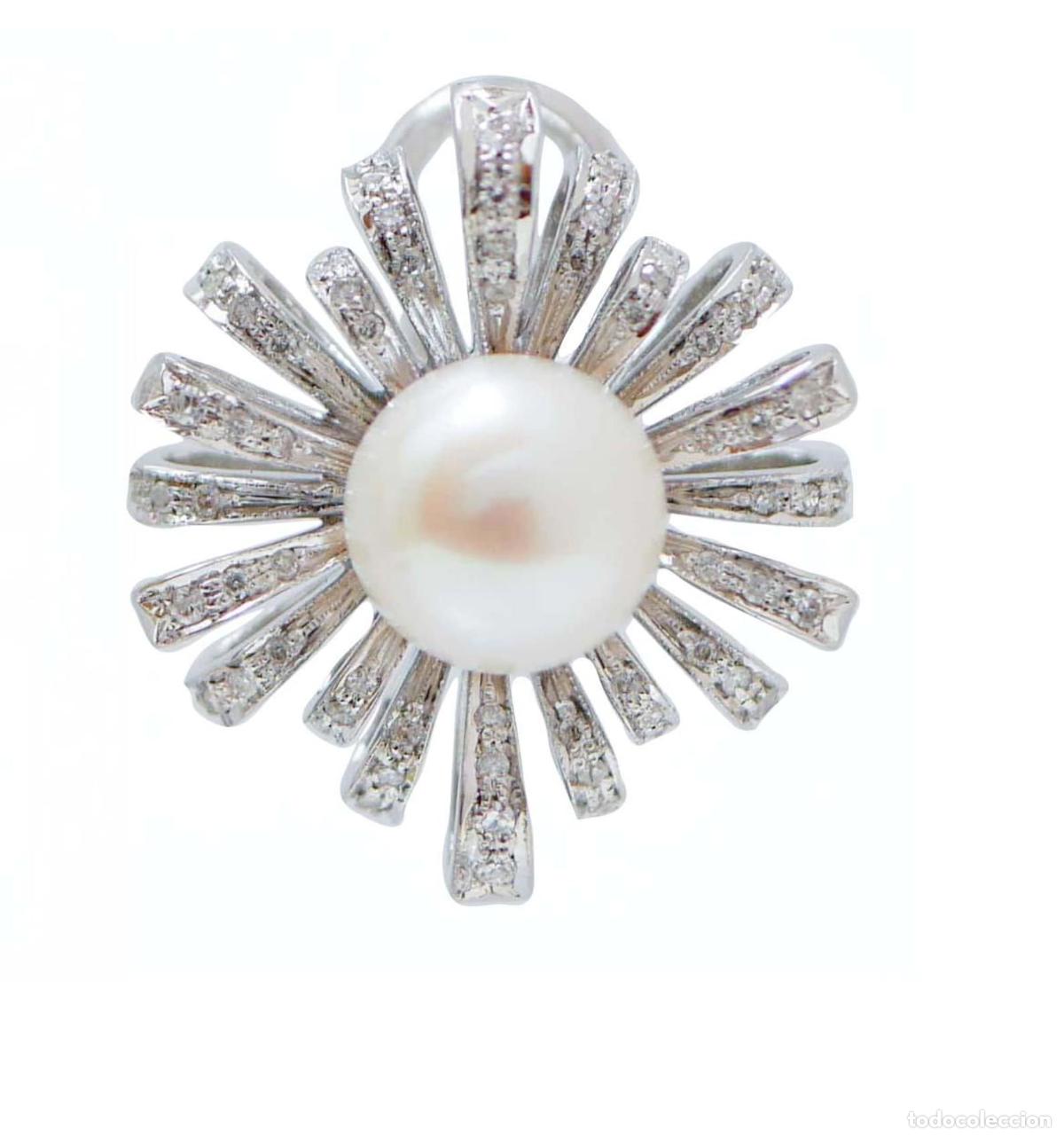 Joyeria: Pendientes de perlas, diamantes y oro blanco - Foto 5