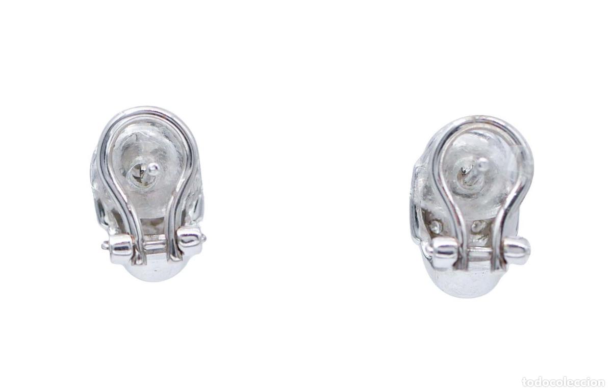 Joyeria: Pendientes de diamantes y oro blanco de 18 quilates - Foto 2