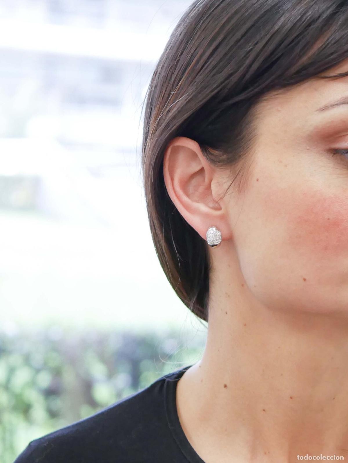Joyeria: Pendientes de diamantes y oro blanco de 18 quilates - Foto 5