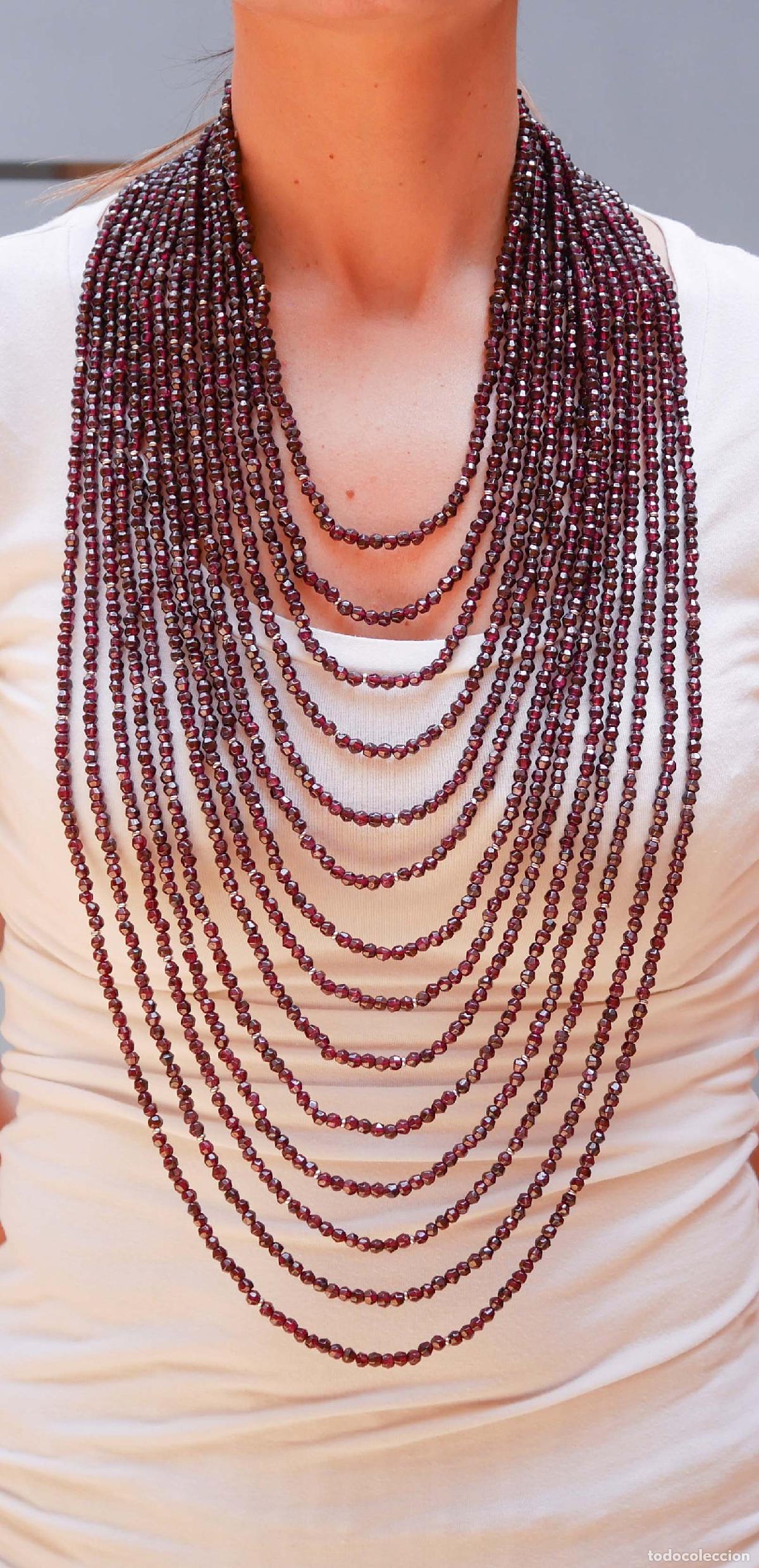 Joyeria: Collar de granates de varias vueltas - Foto 3