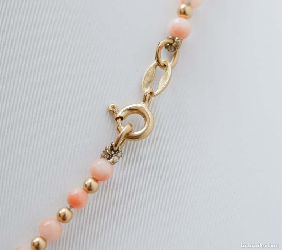 Joyeria: Collar de coral y oro amarillo de 18 quilates - Foto 4