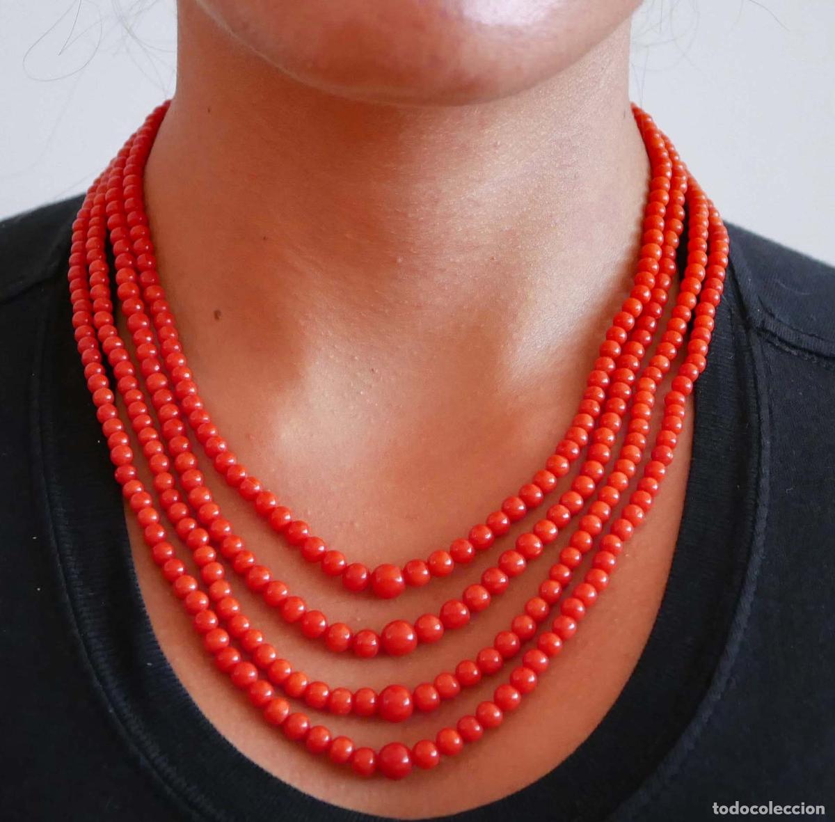 Joyeria: Collar de coral de varias hebras - Foto 2