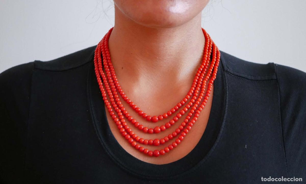 Joyeria: Collar de coral de varias hebras - Foto 3