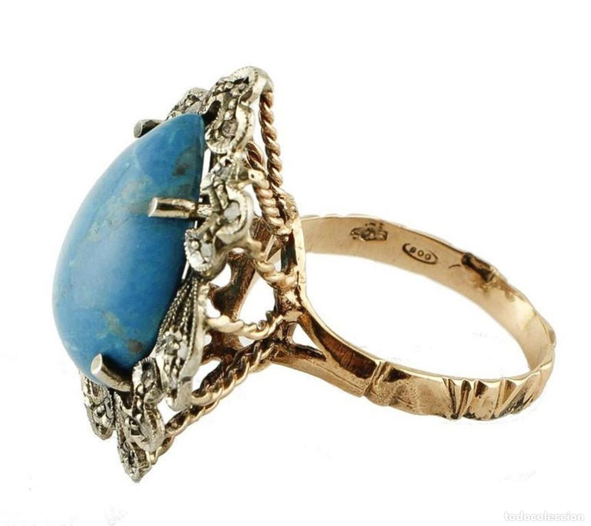 Joyeria: Anillo de c&oacute;ctel Gold Silver Diamond Stone - Foto 3