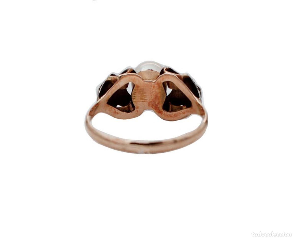 Joyeria: Anillo de perla, oro blanco y rosa - Foto 3