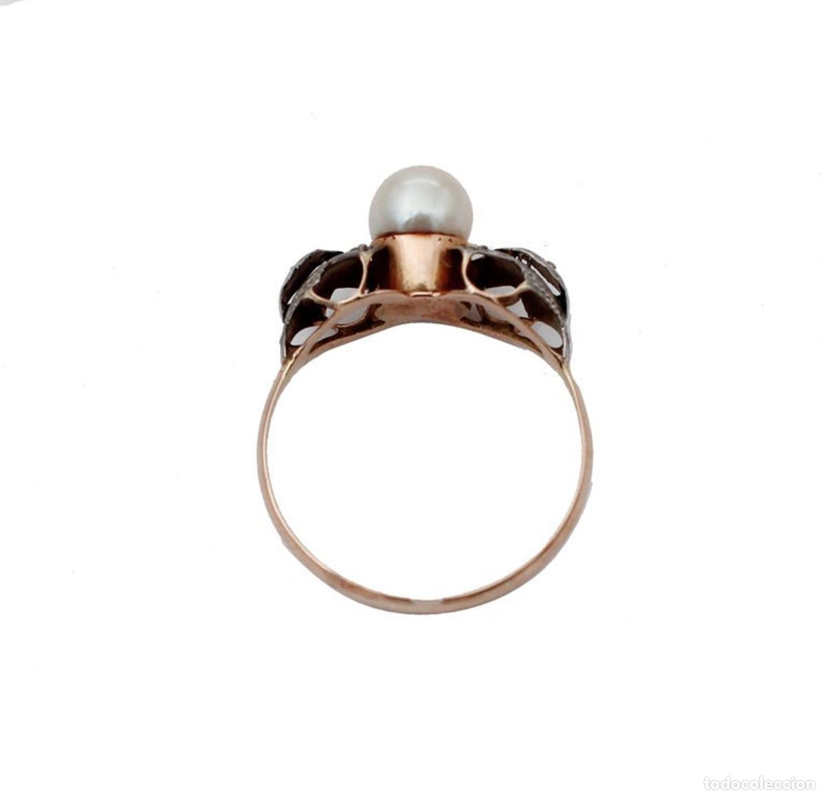 Joyeria: Anillo de perla, oro blanco y rosa - Foto 5