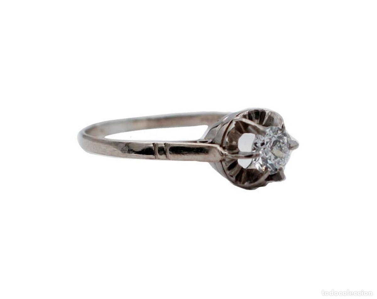 Joyeria: Anillo de oro blanco de 18 quilates con diamantes - Foto 5
