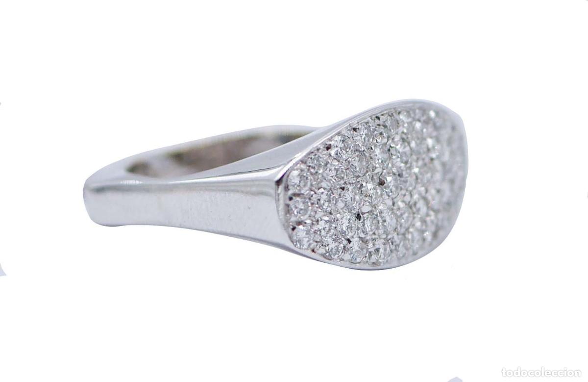 Joyeria: Anillo de oro blanco de 18 quilates con diamantes - Foto 2