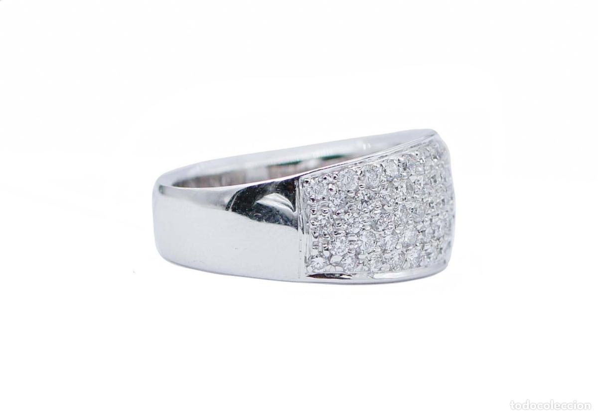 Joyeria: Anillo de oro blanco de 18 quilates con diamantes - Foto 2