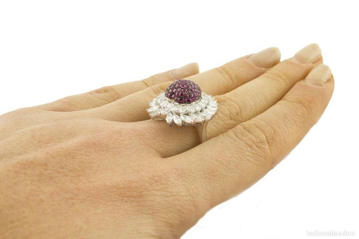 Joyeria: Anillo de moda de oro blanco con diamantes y rub&iacute;es - Foto 5