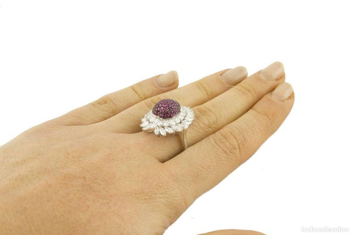 Joyeria: Anillo de moda de oro blanco con diamantes y rub&iacute;es - Foto 8