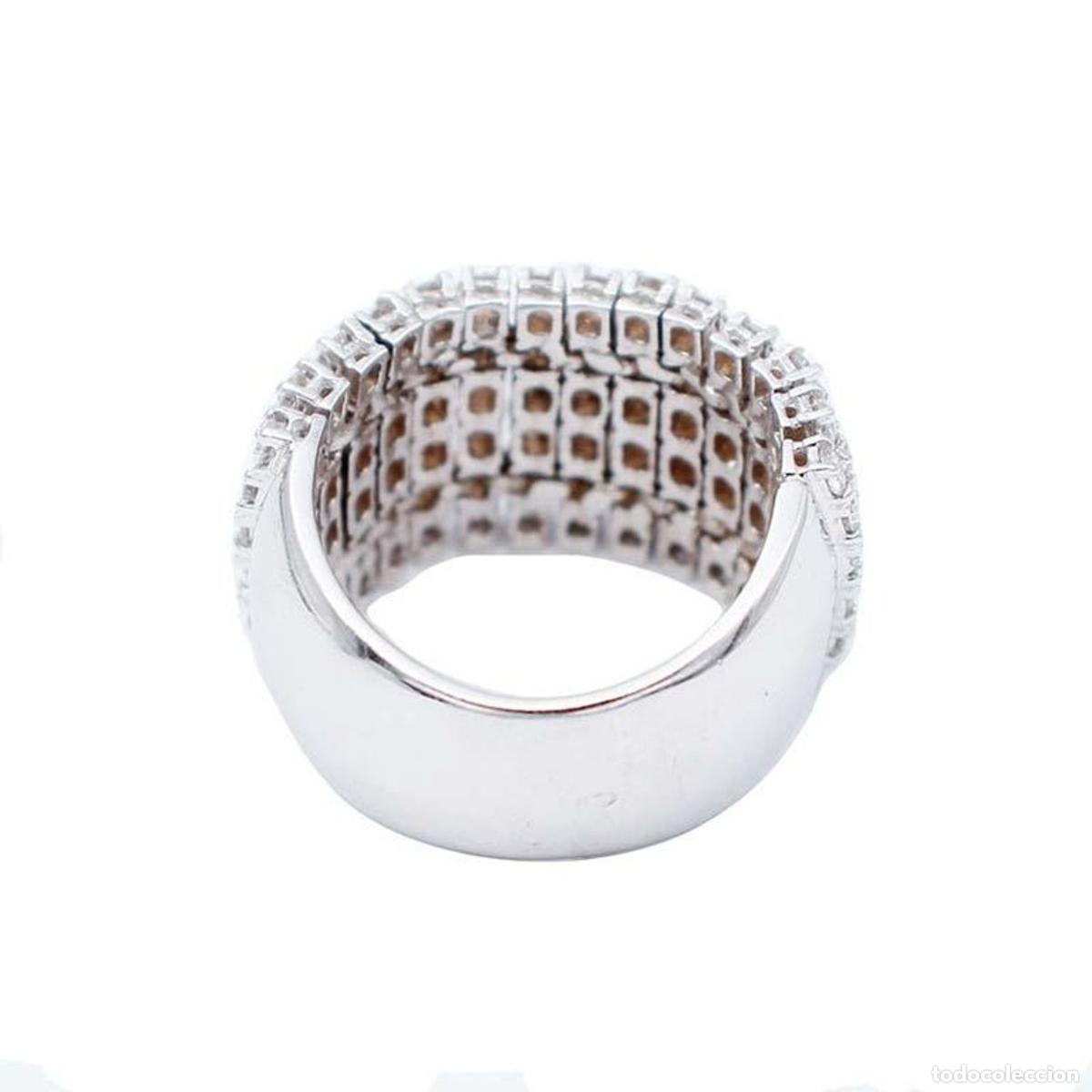 Joyeria: Anillo de oro blanco de 18 quilates con diamantes - Foto 2