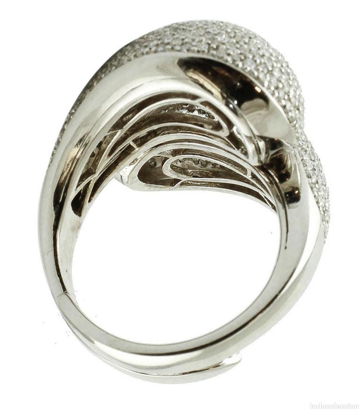Joyeria: Anillo de c&uacute;pula de diamantes y oro blanco de 18 quilates - Foto 4