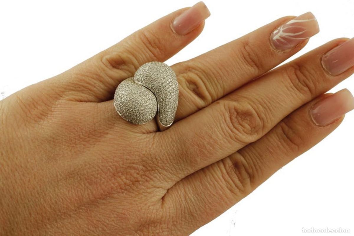 Joyeria: Anillo de c&uacute;pula de diamantes y oro blanco de 18 quilates - Foto 6