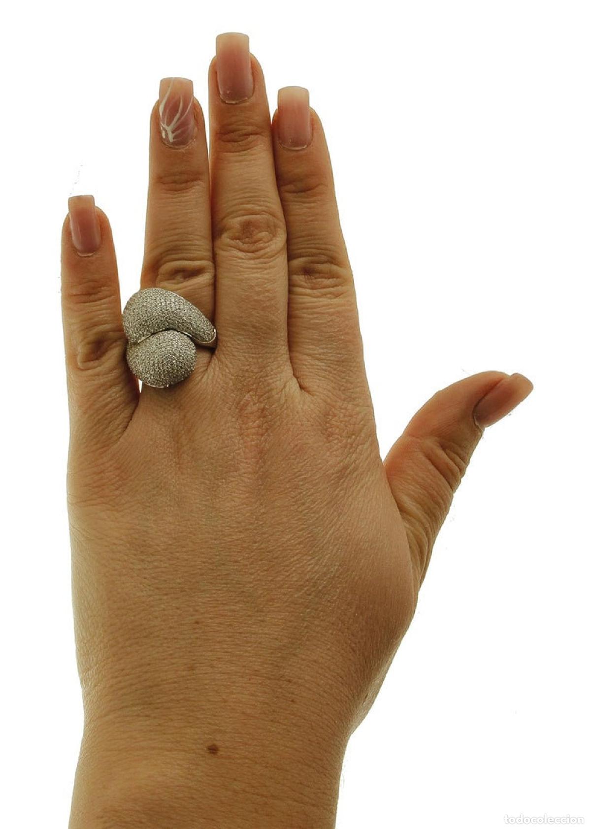 Joyeria: Anillo de c&uacute;pula de diamantes y oro blanco de 18 quilates - Foto 7