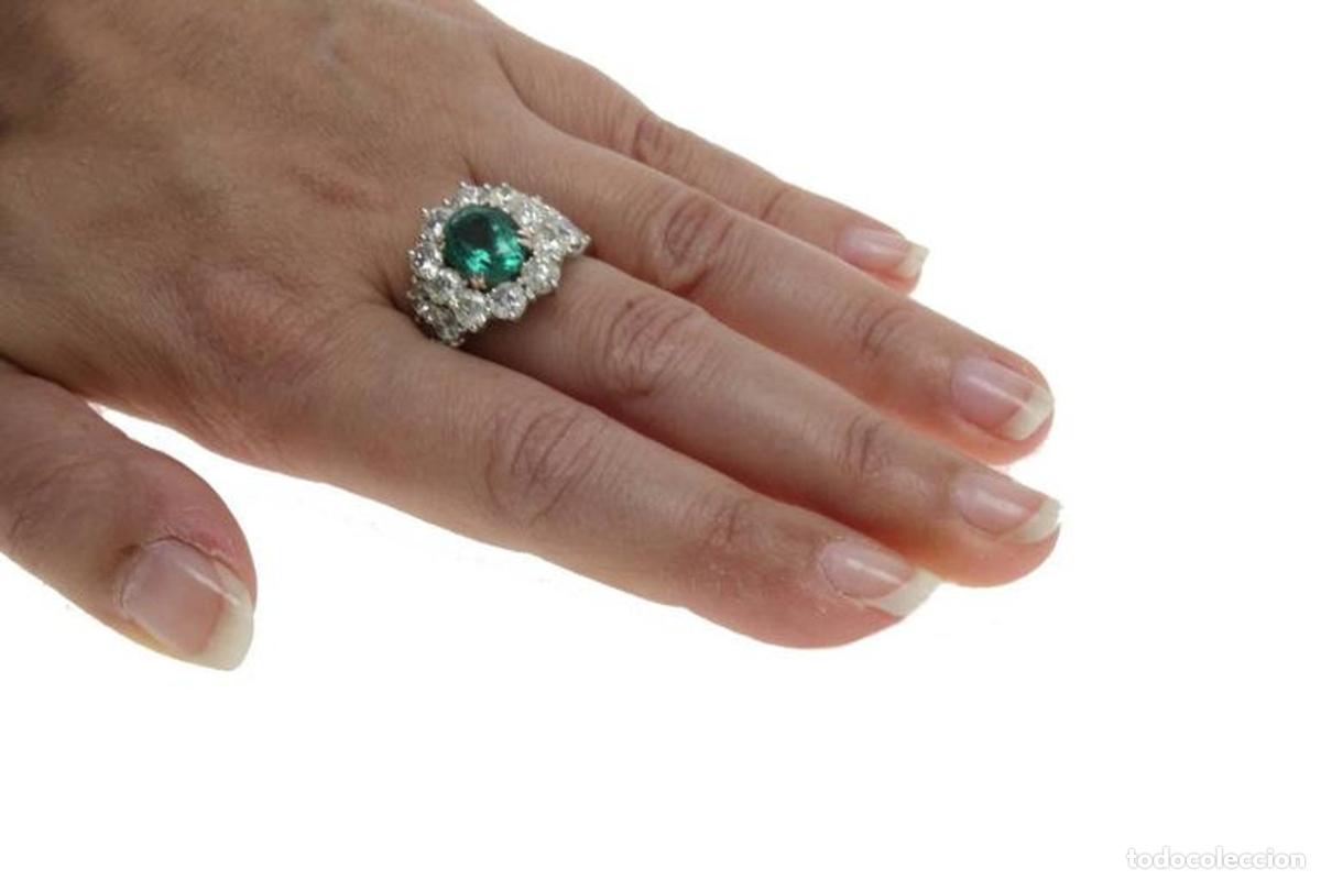 Joyeria: Anillo de oro con esmeralda y diamantes - Foto 4