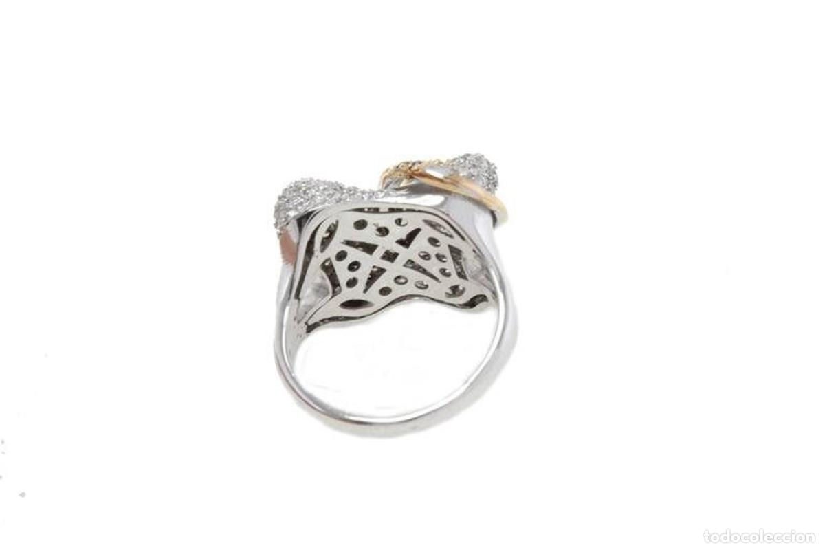 Joyeria: Anillo de moda en oro blanco y amarillo de 18 kt con diamantes - Foto 2