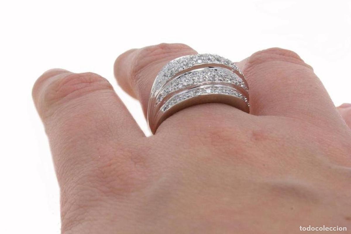 Joyeria: Anillo de oro de 18 kt con diamantes y c&uacute;pula - Foto 3